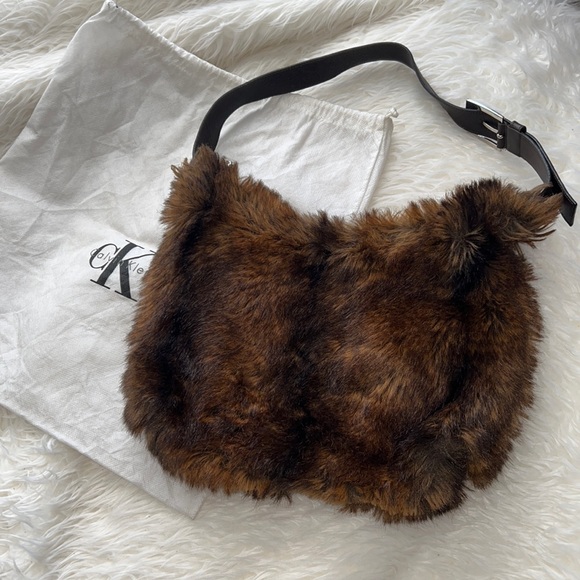 calvin klein fur bag